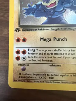 DARK MACHAMP Pokemon Card - 1st Edition - Team Rocket - 10/82 - Near Mint/NM - Image 4