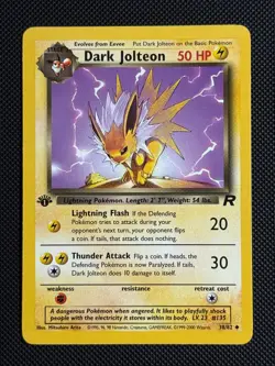 1# Pokemon Cards Dark Jolteon 38/82 1ST EDITION Team Rocket Uncommon - Image 1