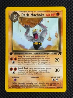 1# Pokemon Cards Dark Machoke 40/82 1ST EDITION Team Rocket Uncommon - Image 1