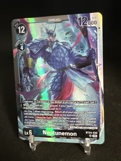 Neptunemon BT24-030 Digimon Time Stranger Card Game SR Super Rare - Image 2