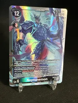 Neptunemon BT24-030 Digimon Time Stranger Card Game SR Super Rare - Image 3