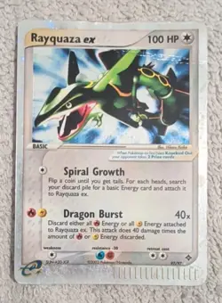 Pokemon Card-Rayquaza Ex-Dragon-Holo-97/97-ENG-Played - Image 1