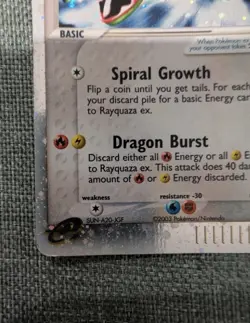 Pokemon Card-Rayquaza Ex-Dragon-Holo-97/97-ENG-Played - Image 5