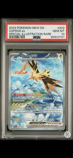 PSA 10 Zapdos ex (202/165) 151 S&V Special Illustration Rare Pokemon Card! - Image 3