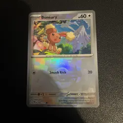 Pokemon TCG Buneary Reverse Holo Prismatic Evolutions Card 083/131 Masterball - Image 1
