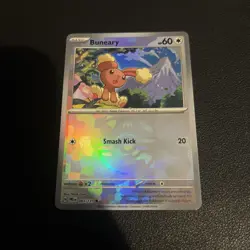 Pokemon TCG Buneary Reverse Holo Prismatic Evolutions Card 083/131 Masterball - Image 2