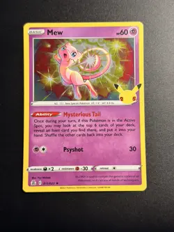 Pokemon TCG SWSH Celebrations Mew Holo Rare Card 11/25 LP Condition - Image 1