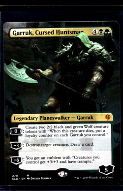 MTG Magic The Gathering Throne of Eldraine Borderless 270 Garruk Cursed Huntsman - Image 1