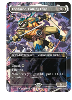 Leonardo, Cutting Edge - Borderless Teenage Mutant Ninja Turtles MTG - Image 1