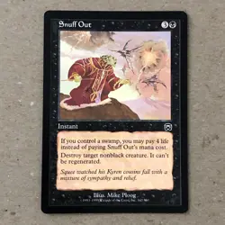 Snuff Out x1 Mercadian Masques NM Condition see front and back pics - Image 1