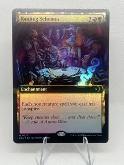 Raiding Schemes - 377 - MTG: Lorwyn Eclipsed - Extended Art - Rare - FOIL - Image 1