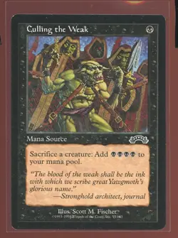 Culling the Weak Common Ex/LP Exodus Magic the Gathering MTG - Image 1