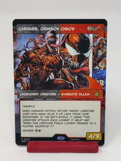 Carnage, Crimson Chaos (Borderless) #227 (NM) Spider-Man SPM Magic MTG - Image 1