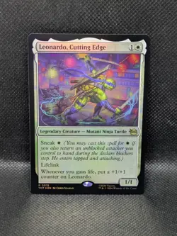 Leonardo, Cutting Edge - 15 - R - MTG: Teenage Mutant Ninja Turtles - Foil - Image 1