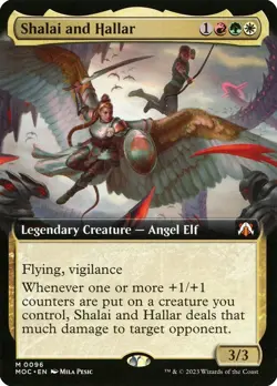 MTG Shalai and Hallar Extended Art ** March of the Machine Commander ** English - Image 1
