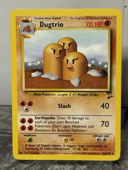 Dugtrio - 23/130 - Pokemon Base Set 2 Rare Card WOTC NM - Image 1