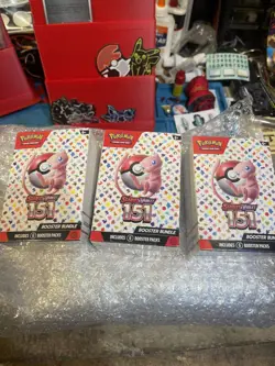 POKEMON SCARLET & VIOLET 151 BOOSTER BUNDLE 3 FACTORY SEALED BOXES NEW! 18 PACKS - Image 1