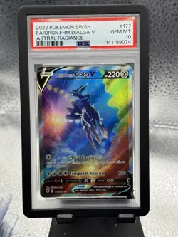 Pokemon 2022 Origin Forme Dialga V 177 Full Art Astral Radiance Gem Mt PSA 10 - Image 1