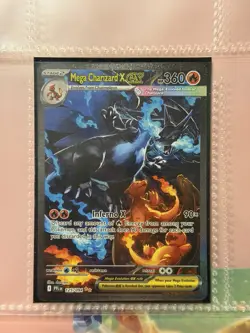 Pokemon Mega Charizard X EX Card 125/094 PFLEN 2025 Mega Evolution Fire - Image 1