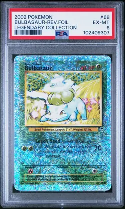 2002 Pokemon Legendary Collection Reverse Holo Bulbasaur #68 PSA 6 - Image 1