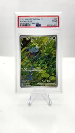 2023 POKEMON SV 151 - MEW EN #166/165 BULBASAUR ILLUSTRATION RARE PSA 9 - Image 1