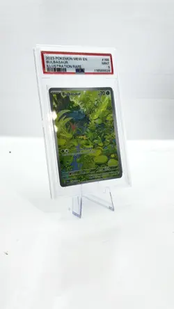 2023 POKEMON SV 151 - MEW EN #166/165 BULBASAUR ILLUSTRATION RARE PSA 9 - Image 3