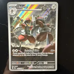 BISHARP ILLUSTRATION RARE 143/086 POKEMON TCG BLACK BOLT 2025 MINT PACK FRESH - Image 1