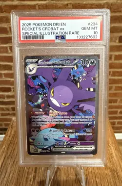 PSA 10 Pokemon Team Rocket's Crobat ex Destined Rivals Special Illustration Rare - Image 1