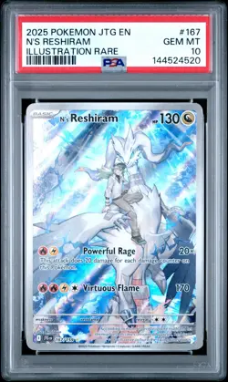 Pokemon TCG N's Reshiram Journey Together 167/159 Illustration Rare PSA 10 - Image 1