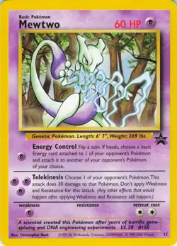 Mewtwo - #12 WOTC Black Star Promo - Pokemon TCG - 2000 - Image 1
