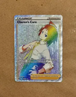 Pokemon TCG Cherens Care Brilliant Stars 177/172 Holo Secret Rare Rainbow NM - Image 1
