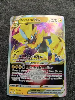 Pokemon TCG Zeraora VSTAR 055/159 Crown Zenith Holo Ultra Rare NM - Image 1