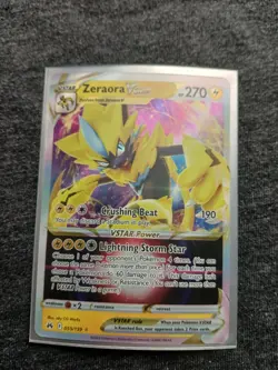 Pokemon TCG Zeraora VSTAR 055/159 Crown Zenith Holo Ultra Rare NM - Image 3