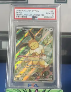 2025 Pokemon Svp En-Sv Black Star Promo Prismatic Evolutions Eevee PSA 10 #173 - Image 1