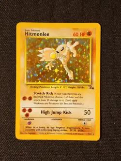 Pokemon TCG - HITMONLEE - 7/62 - HOLO RARE - UNLIMITED - FOSSIL 1999 WOTC LP/NM - Image 1