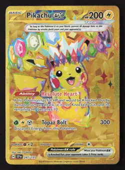 Pikachu ex Hyper Rare Holofoil SSP 247/191 NM Pokemon TCG - Image 1