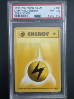 1999 Pokemon Game Lightning Energy 1st Edition Nm-Mt 8 - Image 1