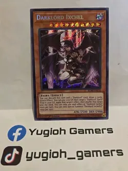 YUGIOH DARKLORD IXCHEL BLRR 1ST EDITION SECRET LIGHT PLAYED - Image 1
