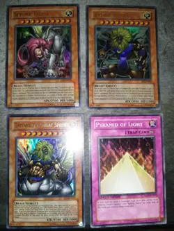 Yu-Gi-Oh Sphinx-Set: Teleia, Theinen, Androsphinx, EP1 Ultra Rare Pyramid Light - Image 1