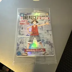 One Piece Monkey.D.Luffy College Basketball US Voyage Promo Card Sealed - Image 1