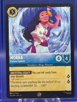 Disney Lorcana Winterspell Moana Curious Explorer 155/204 Storyborn - Image 1