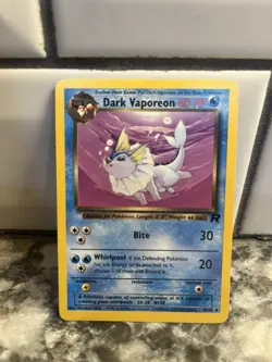 Pokemon Dark Vaporeon Team Rocket Set 45/82 Nintendo 2000 Card - Image 1