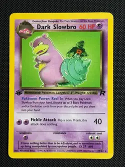 1# Pokemon Cards Dark Slowbro 29/82 1ST EDITION Team Rocket Rare - Image 1