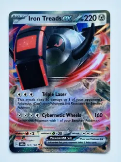 Iron Treads EX 143/198 Scarlet & Violet Base Set Holo Pokemon Card - Pack Fresh - Image 1