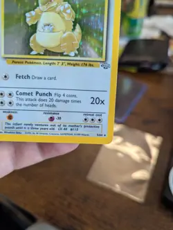 Pokemon TCG Kangaskhan Jungle Card 5/64 Unlimited Rare, Holo, WOTC NM - Image 3