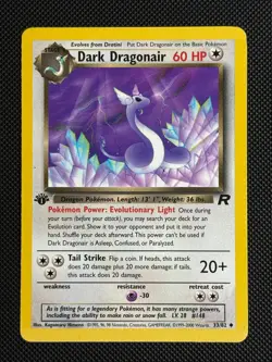 1# Pokemon Cards Dark Dragonair 33/82 1ST EDITION Team Rocket Uncommon - Image 1