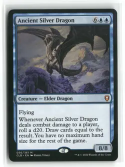 Ancient Silver Dragon 056 Battle for Baldur's Gate CLB MTG Magic - Image 1
