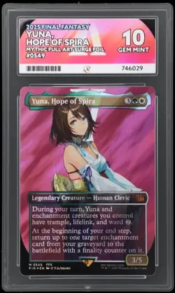 MTG Final Fantasy - Yuna, Hope of Spira - Surge Foil Ace Graded 10 - Image 2