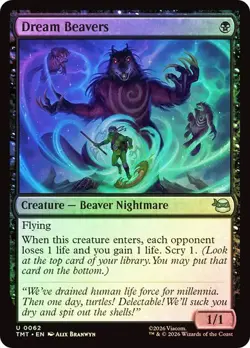 NM Foil Dream Beavers, MTG, TMNT, Magic the Gathering, 62 - Image 1
