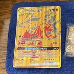 Pokemon Reshiram & Charizard GX SM247 Oversized Promo Holo TAG TEAM 270 HP - Image 1